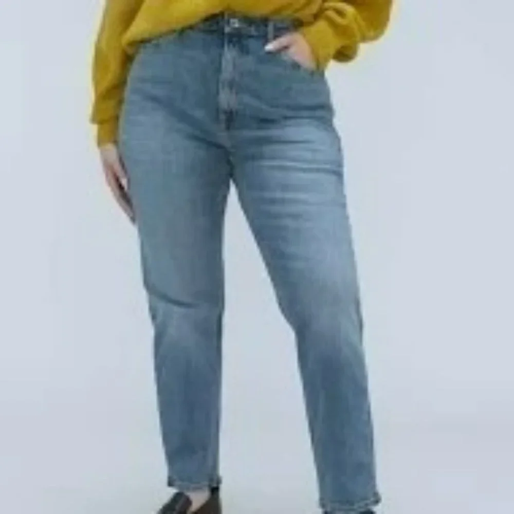 Everlane The Curvy Cheeky Jeans 31 Regular Blue Denim Organic Cotton High Rise